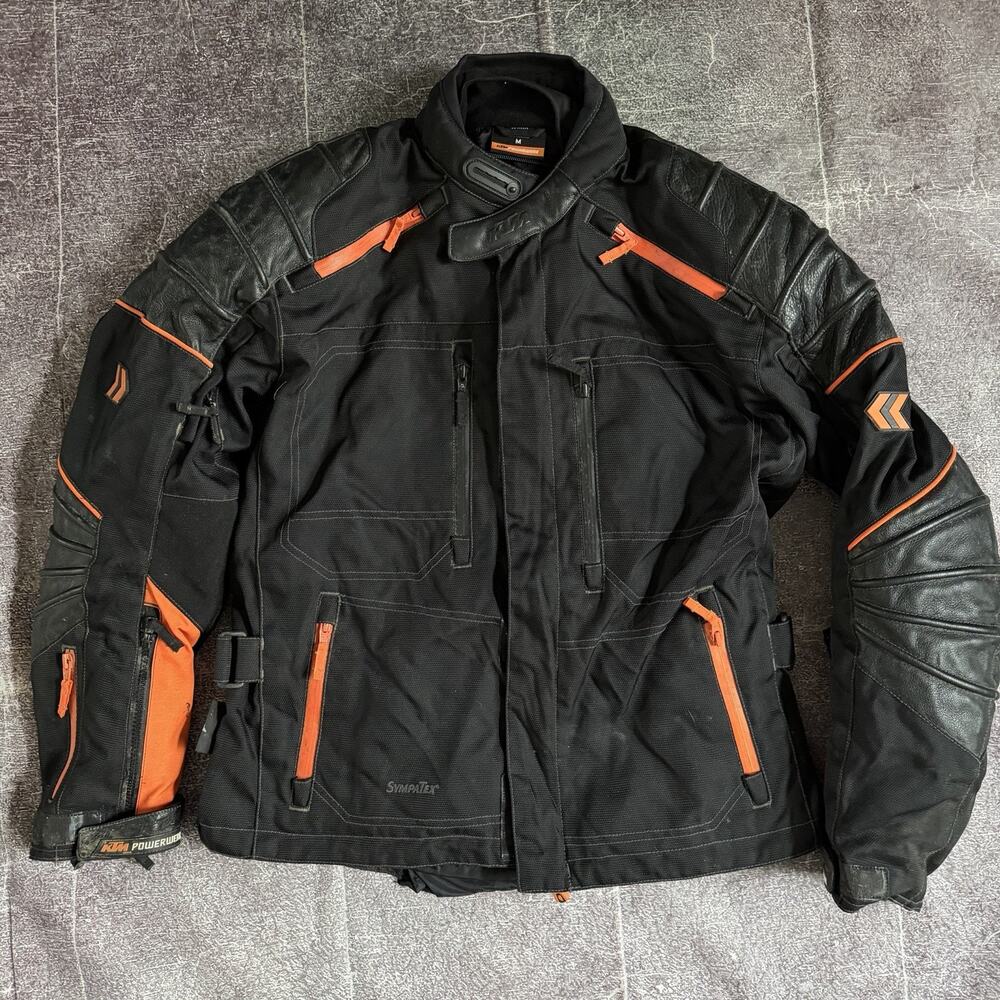 Men's KTM PowerWear SympaTex MX Motorcycle 3 In 1 Padded Riding Zip Jacket Sz M